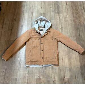 Billabong Men's Barlow Surfplus Sherpa Lined Workwear Style Jacket w/Hood Medium